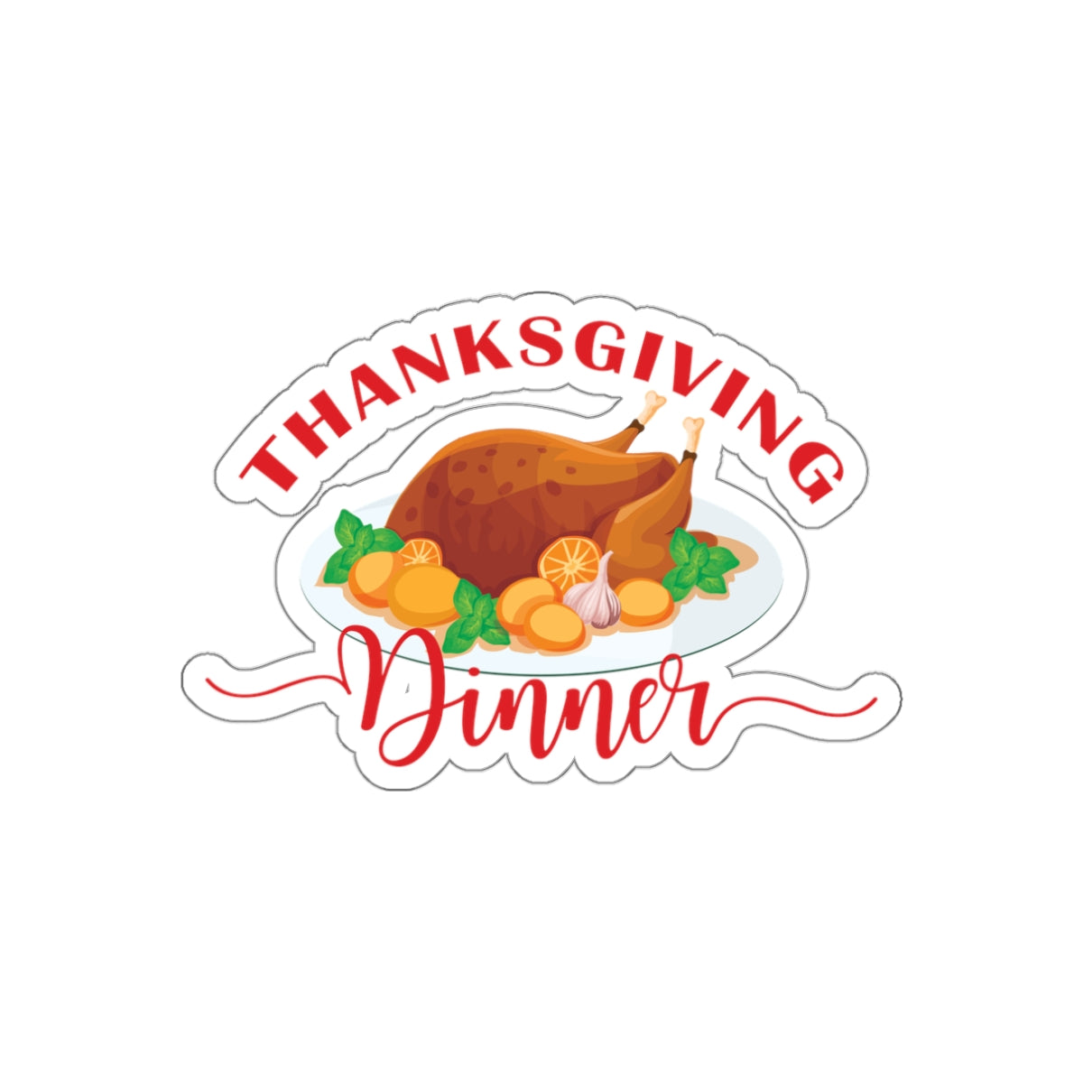 Die-Cut Stickers - Thanksgiving Dinner