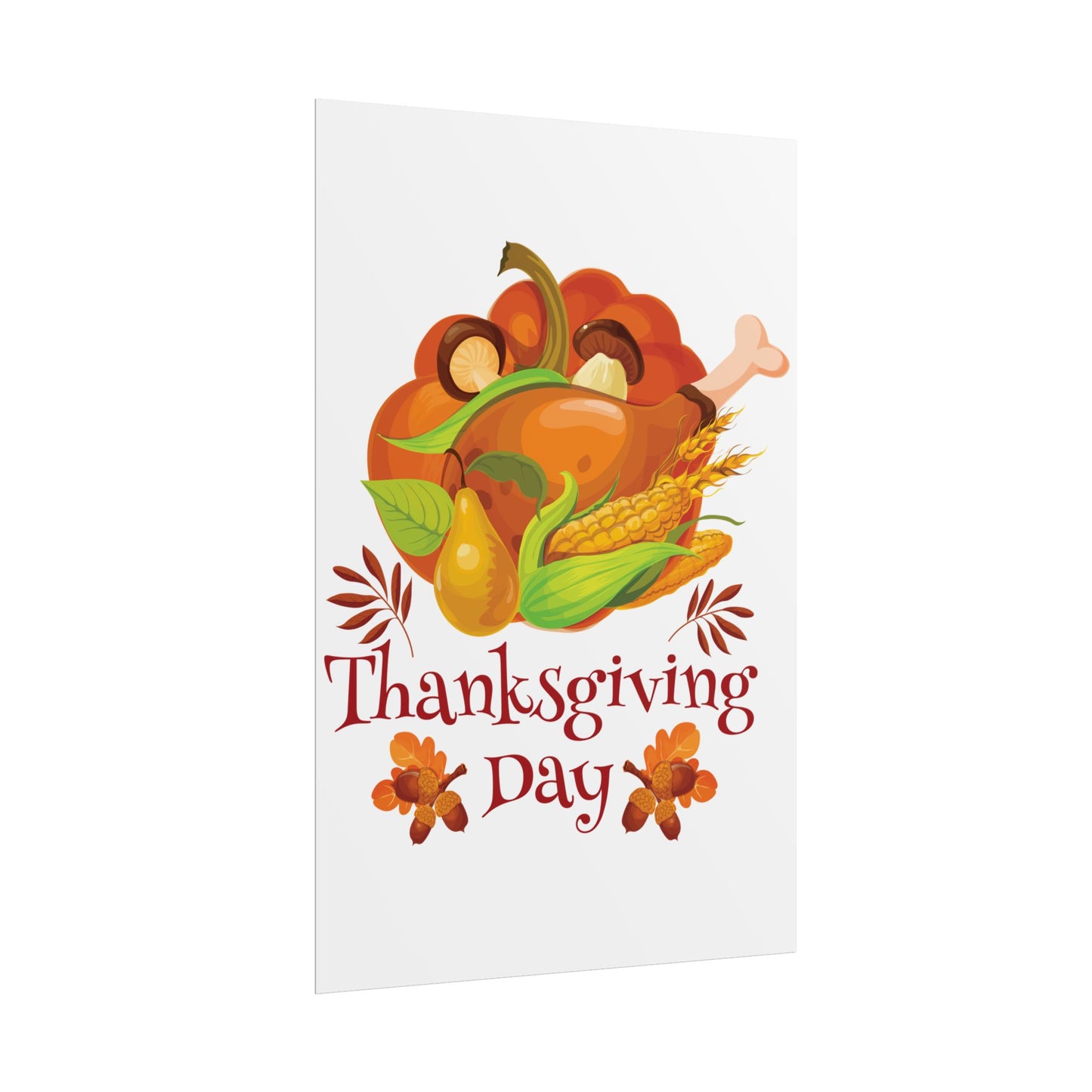 Rolled Poster -Thanksgiving Day - Turkey