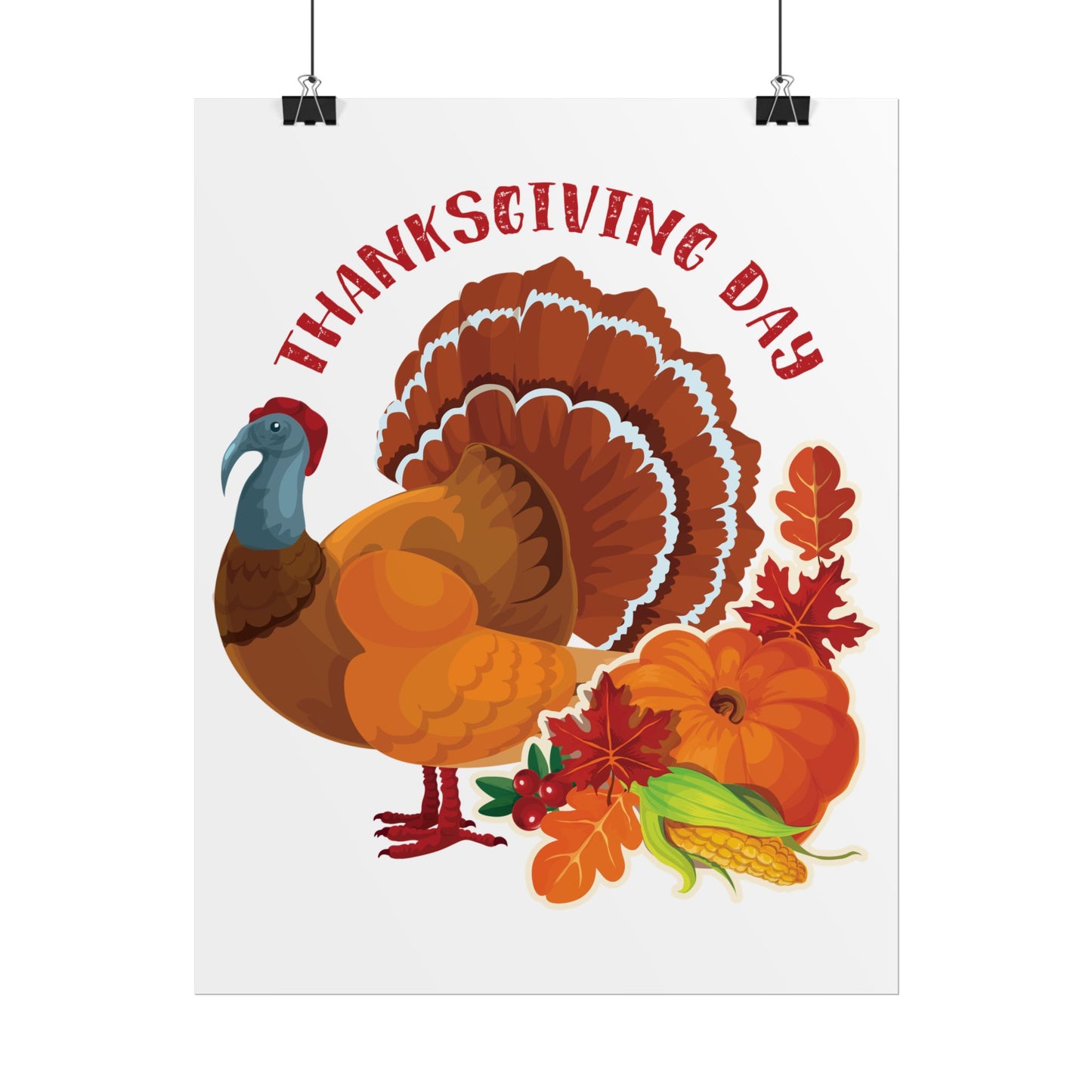 Rolled Poster -Thanksgiving - Happy Turkey Day