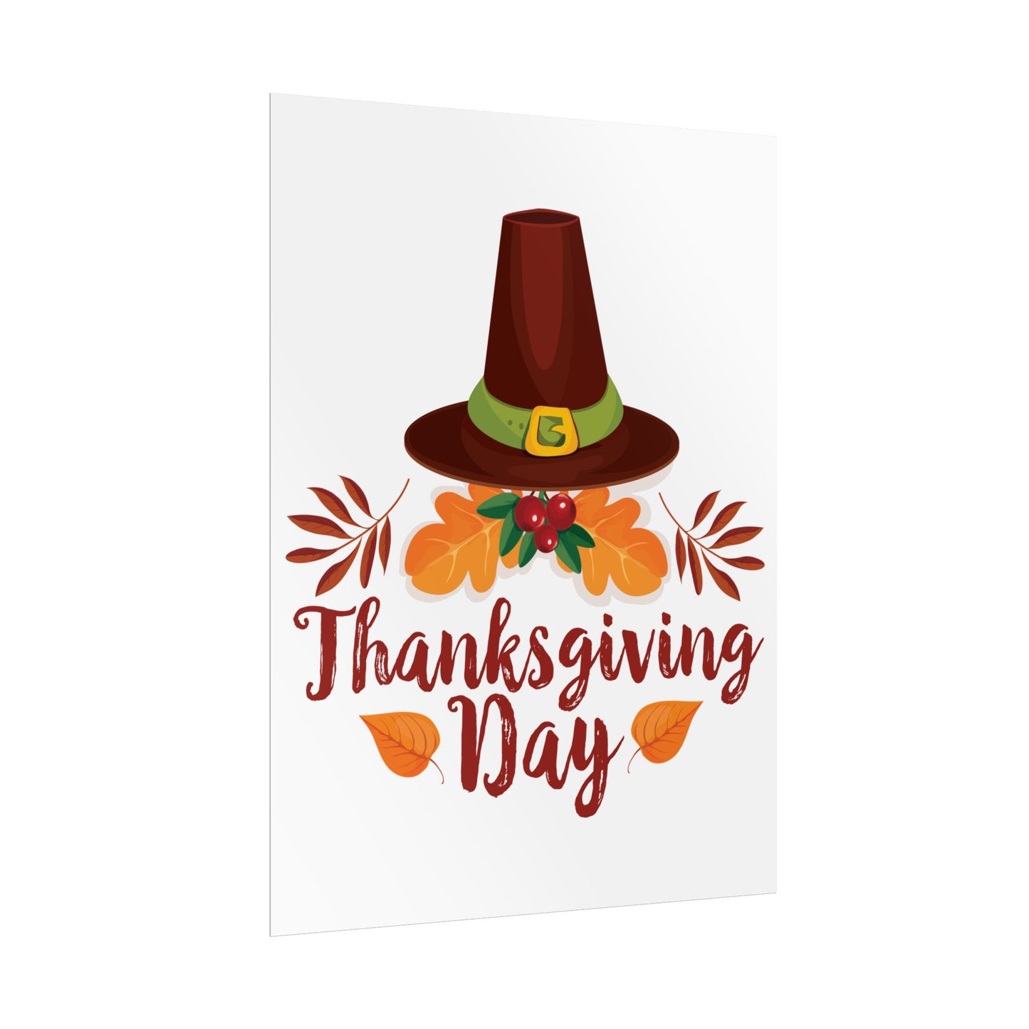 Rolled Poster -Thanksgiving Day - Happy Thanksgiving Day