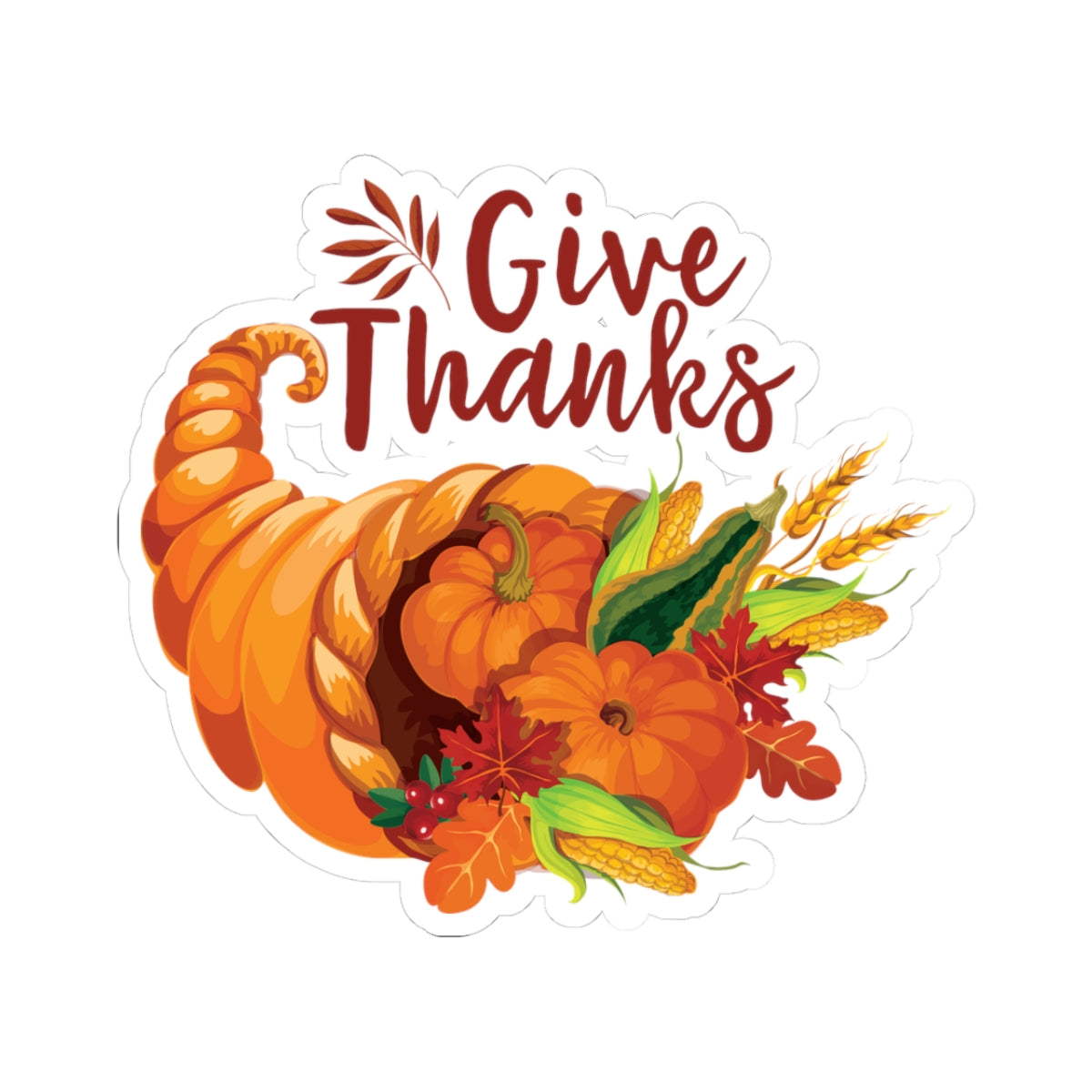 Kiss-Cut Stickers - Thanksgiving - Give Thanks