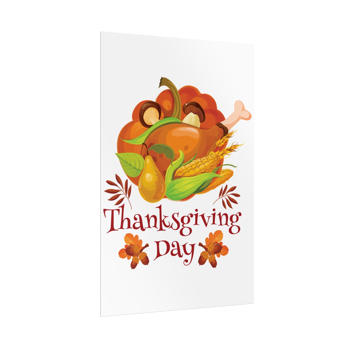 Rolled Poster -Thanksgiving Day - Turkey