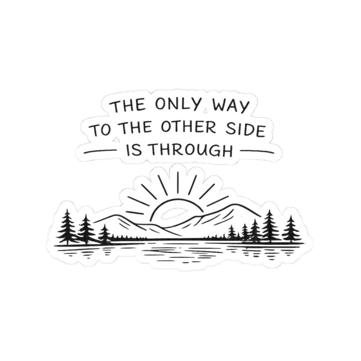 Kiss-Cut Stickers - The way through nature's calm