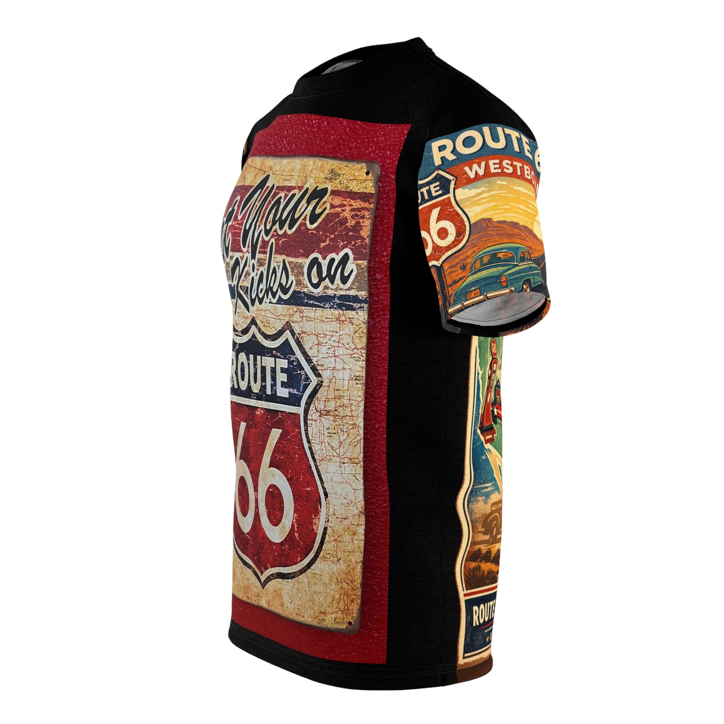Route 66 Tribute Tee — Drive West Vintage Roadway T‑Shirt