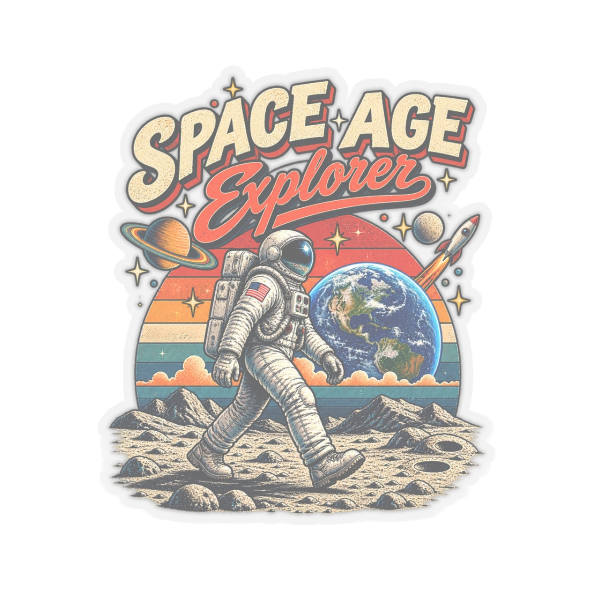 Kiss-Cut Stickers - Space Age Explorer