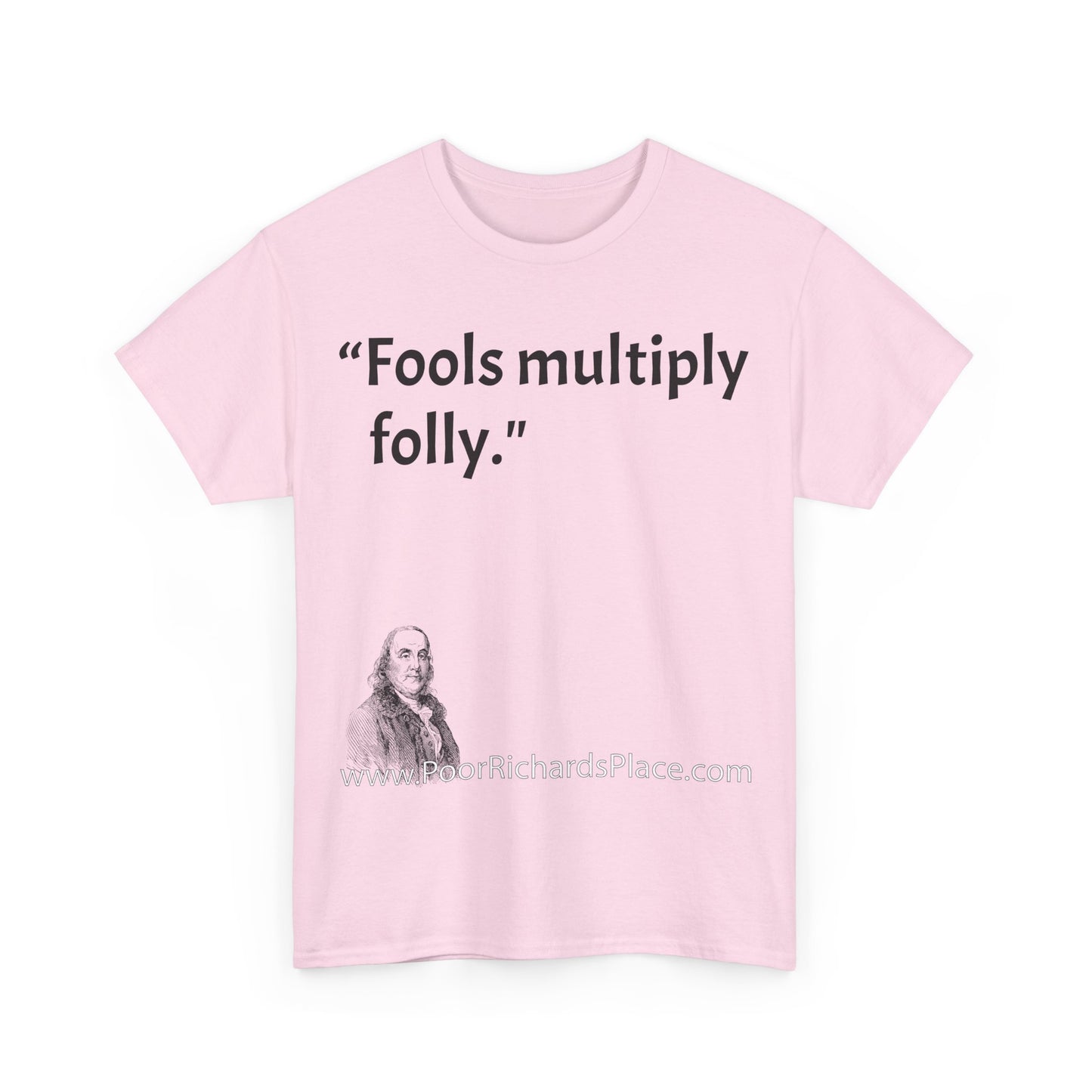 Unisex T-Shirt - Poor Richard Says Fools multiply folly