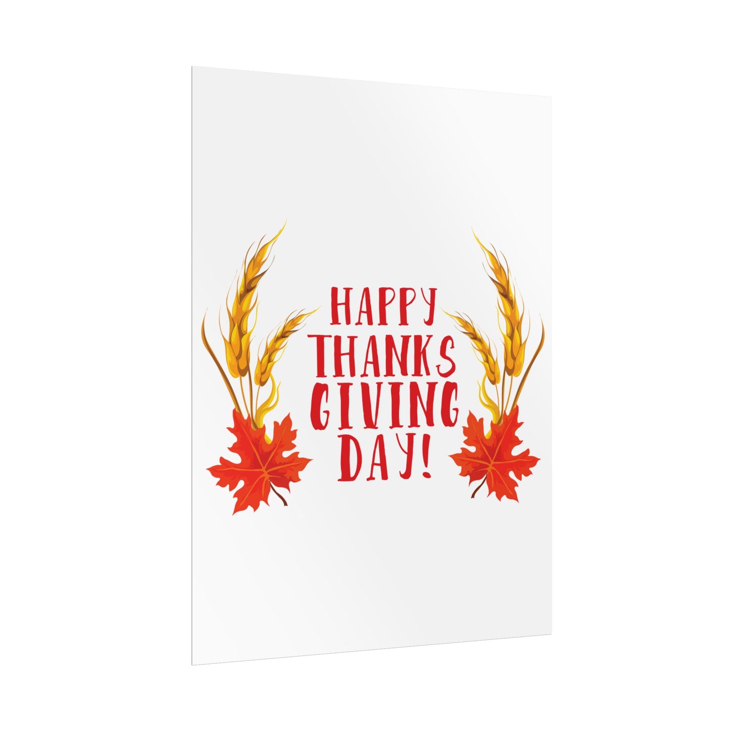 Rolled Poster -Happy Thanksgiving Day