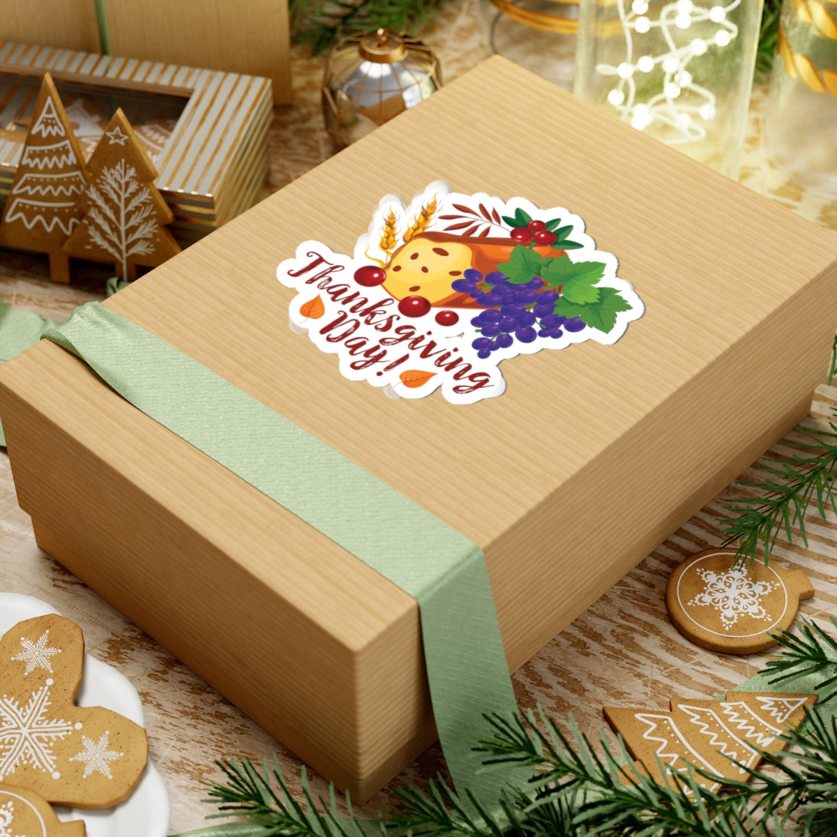 Kiss-Cut Stickers - Thanksgiving Day - Bread