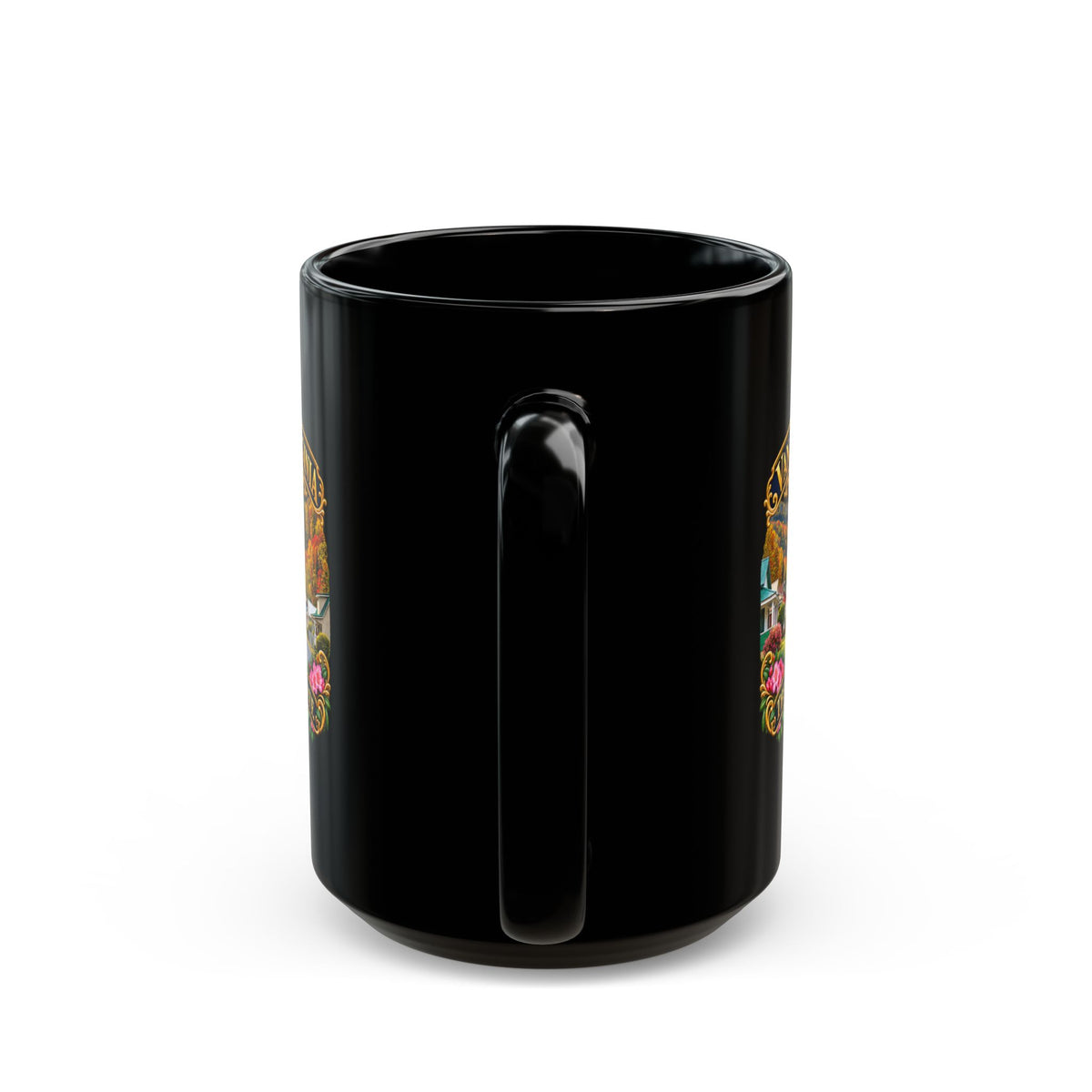 Black Mug  (15oz) - Van, West Virginia - Boone County - The Mountain State - 3D Transparent