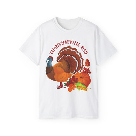 Unisex Ultra Cotton Tee - Thanksgiving - Happy Turkey Day
