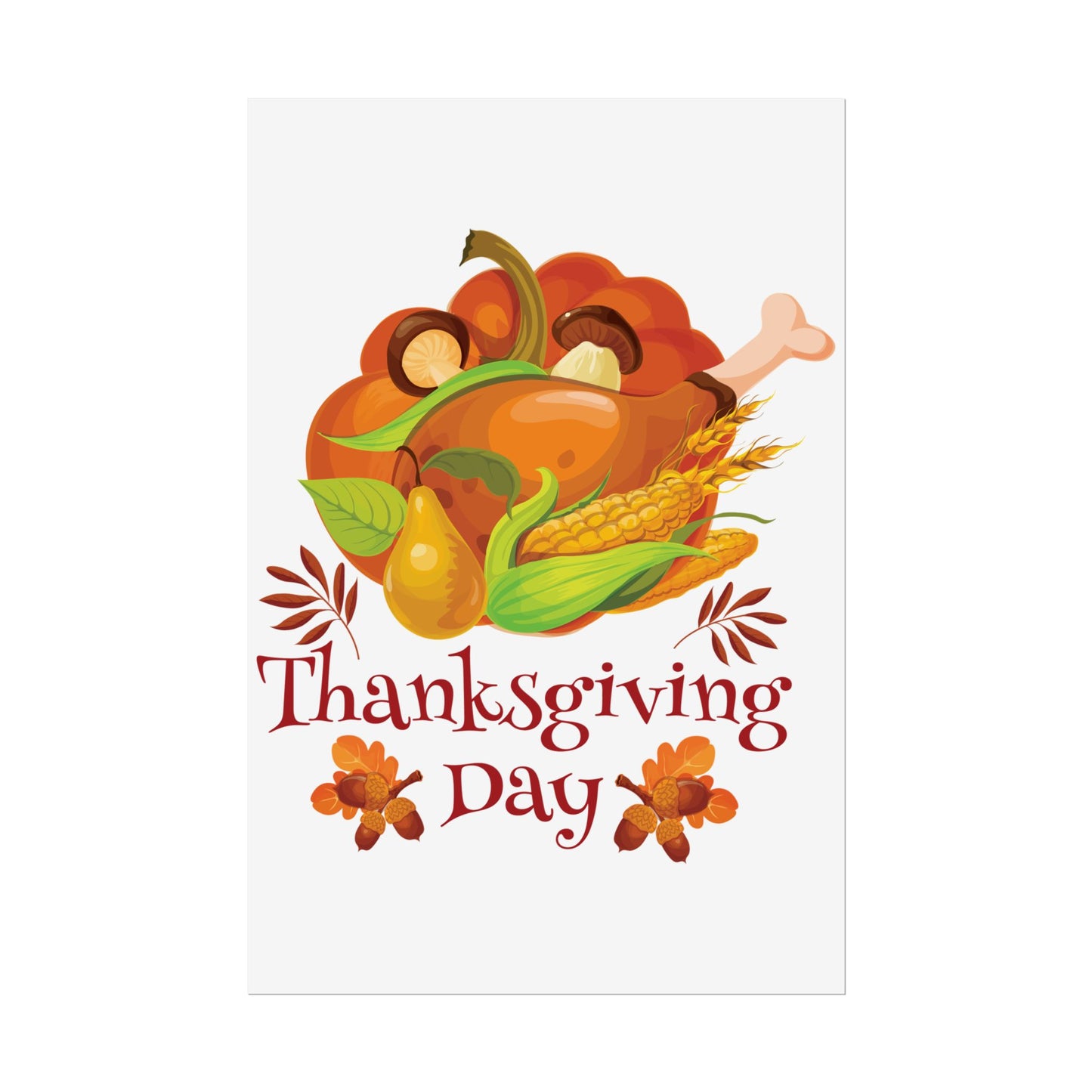 Rolled Poster -Thanksgiving Day - Turkey