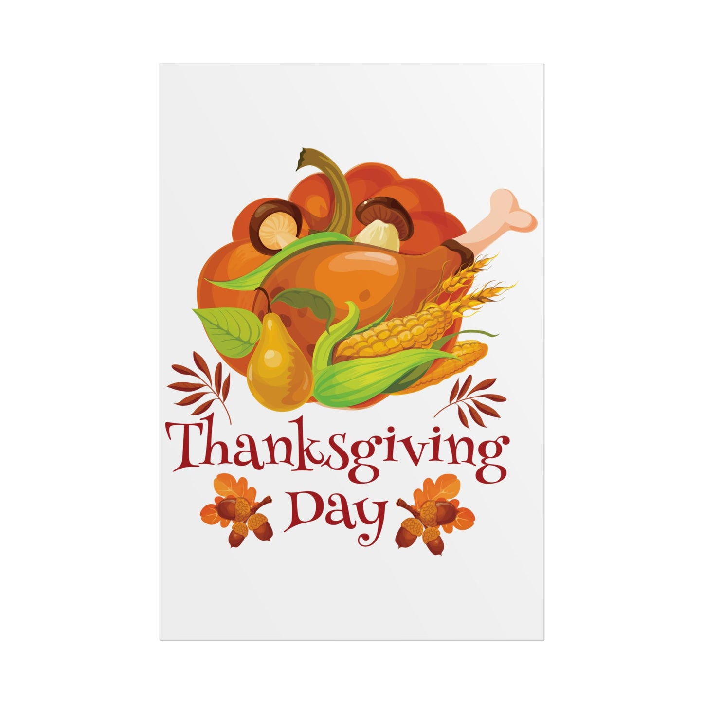 Rolled Poster -Thanksgiving Day - Turkey