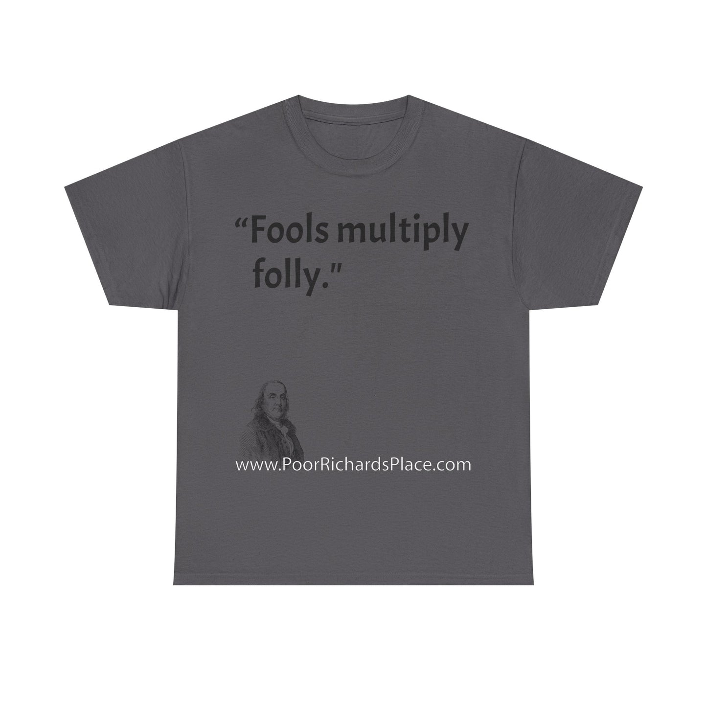 Unisex T-Shirt - Poor Richard Says Fools multiply folly