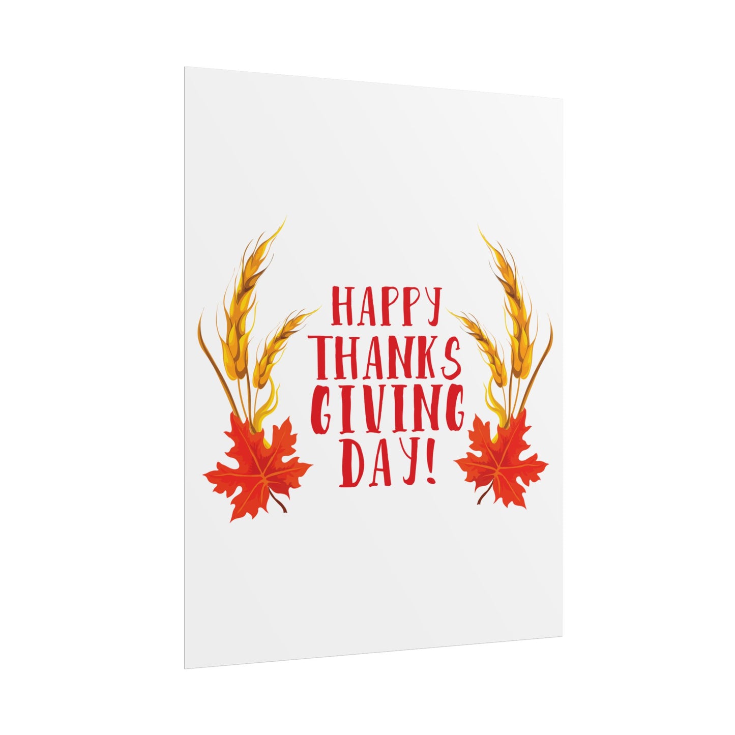 Rolled Poster -Happy Thanksgiving Day