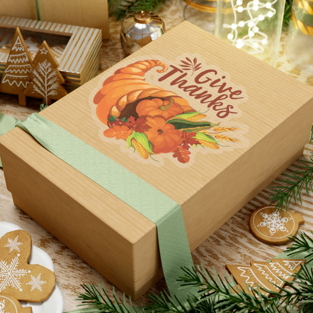 Kiss-Cut Stickers - Thanksgiving - Give Thanks