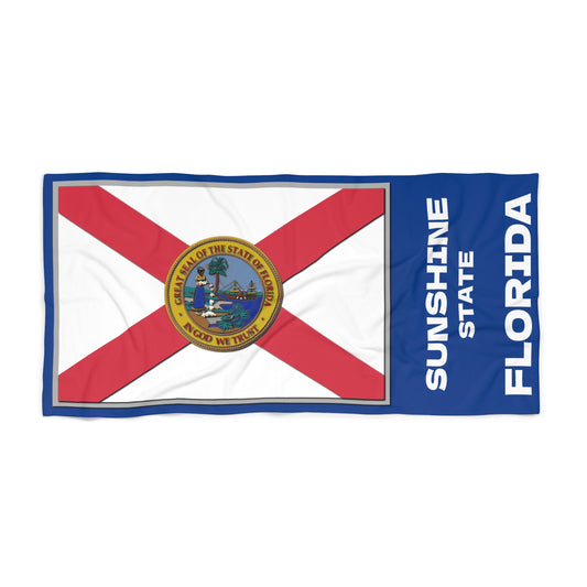 Beach Towel - Florida State Flag Patriotic Summer Accessories