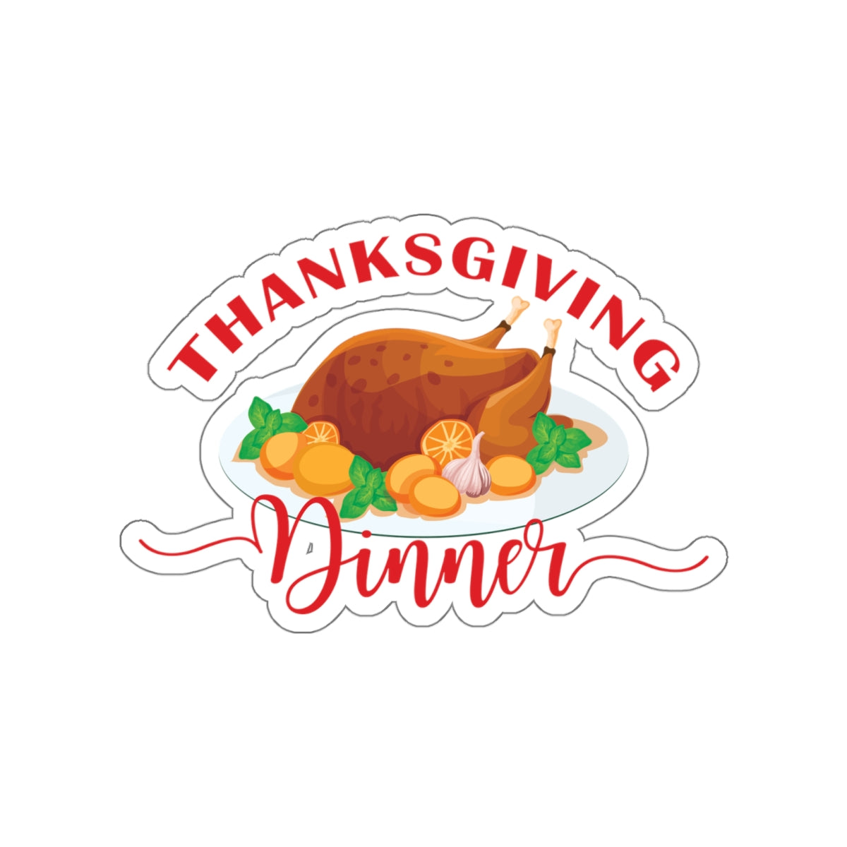 Die-Cut Stickers - Thanksgiving Dinner