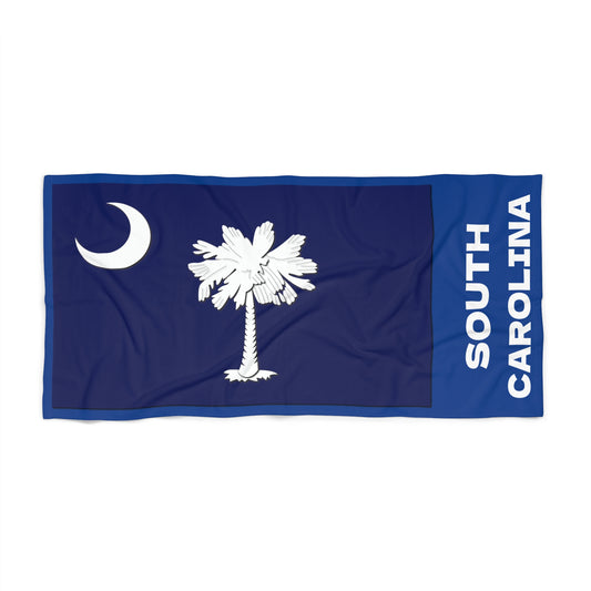 South Carolina State Flag Beach Towel - Patriotic Summer Accessories