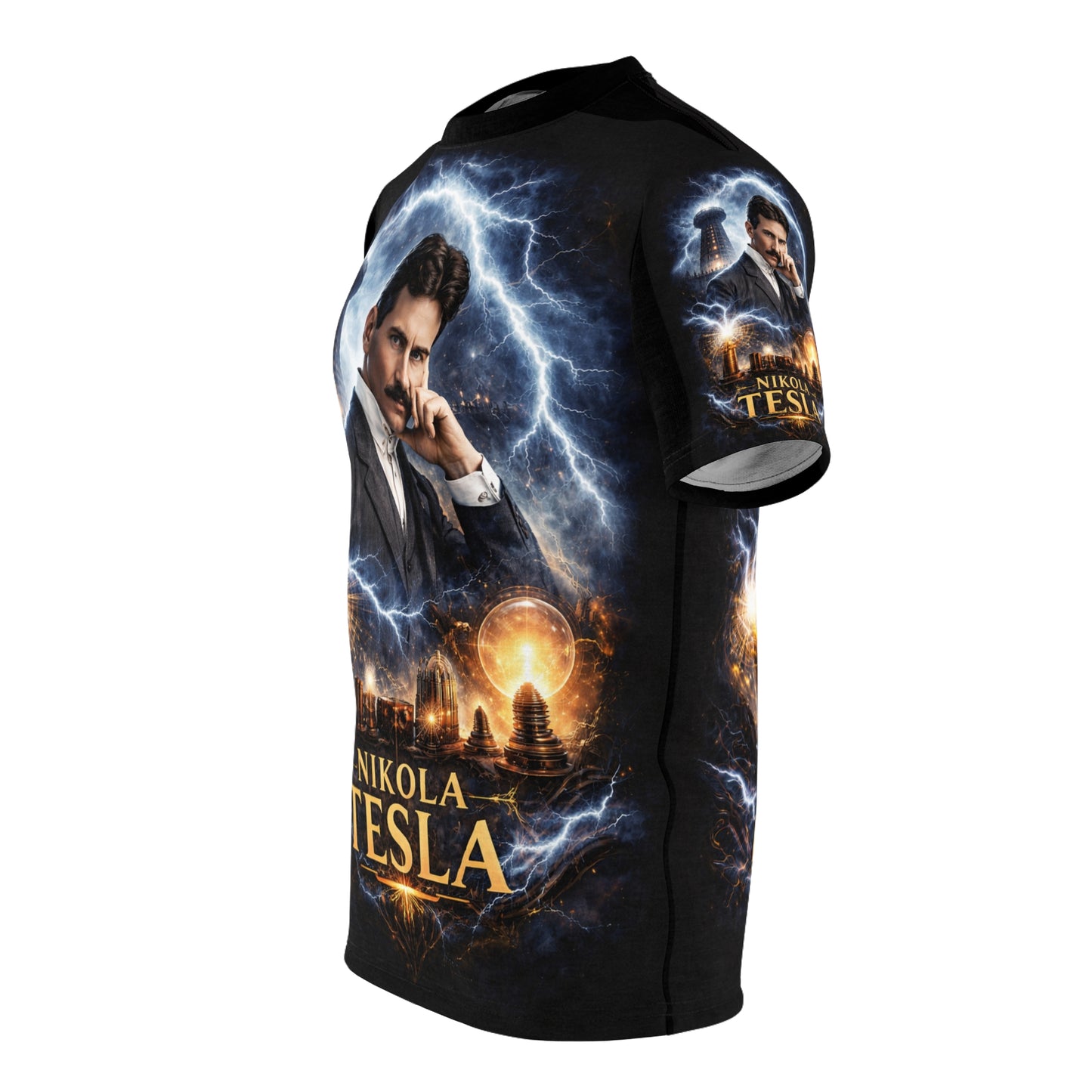 Nikola Tesla Tribute Tee — Master of Lightning Graphic T-Shirt