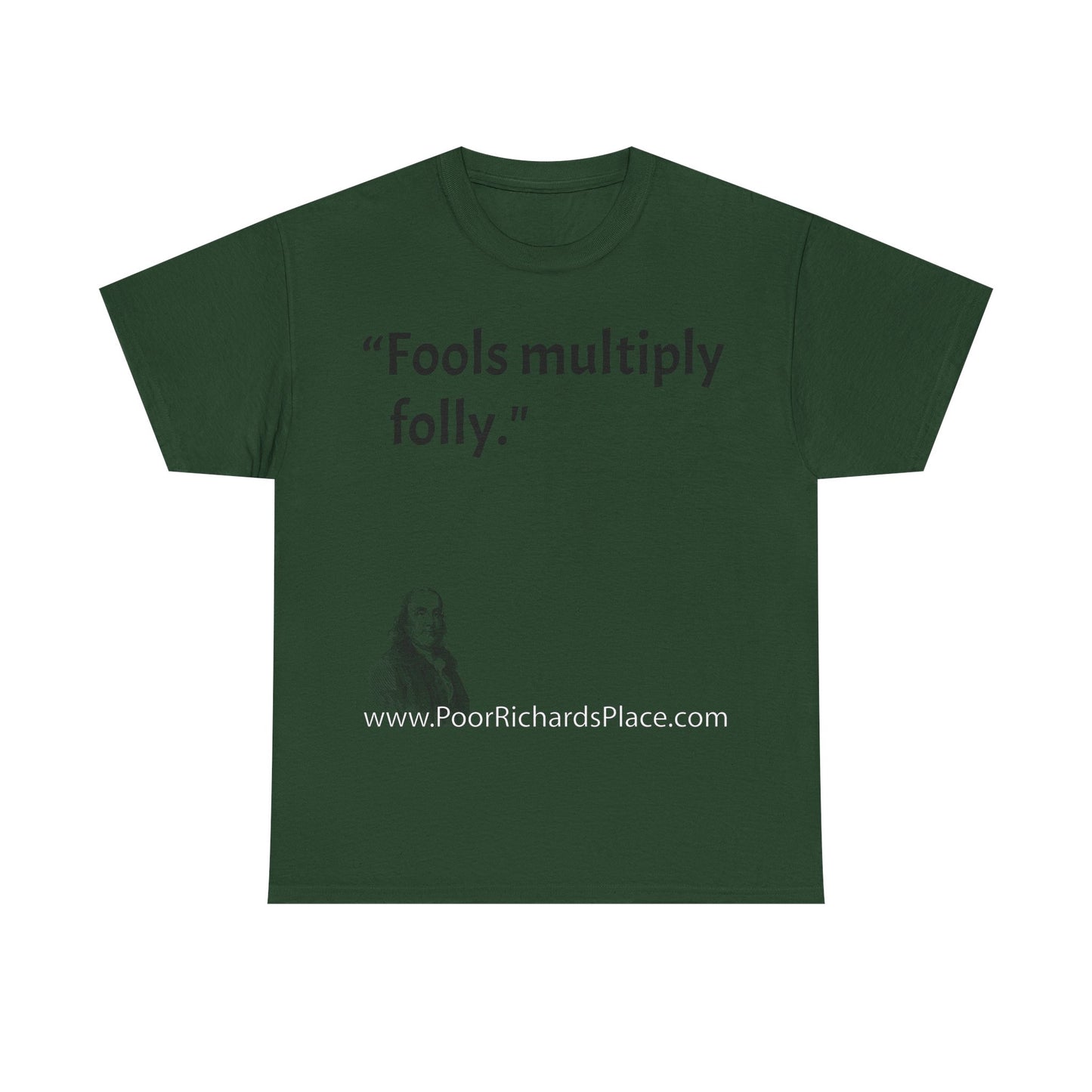 Unisex T-Shirt - Poor Richard Says Fools multiply folly