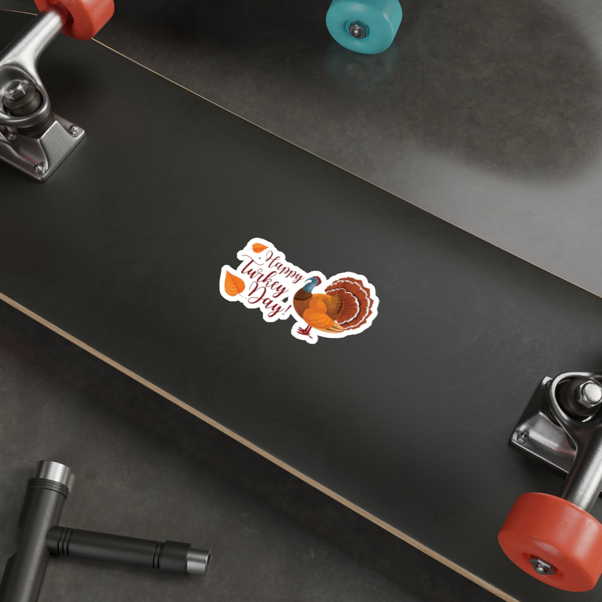 Die-Cut Stickers - Happy Turkey Day - Thanksgiving