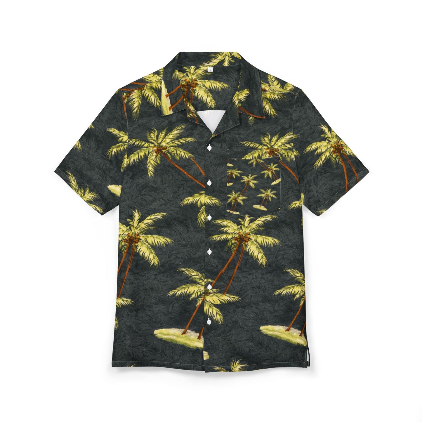 Tropical Palm Hawaiian Shirt — Vintage Palm Tree Aloha Button-Down