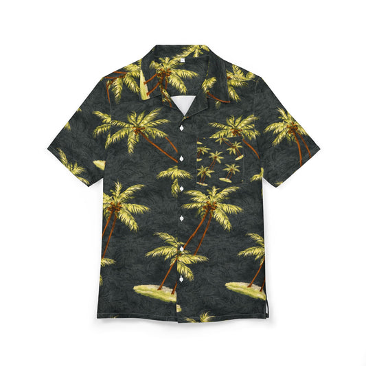 Tropical Palm Hawaiian Shirt — Vintage Palm Tree Aloha Button-Down