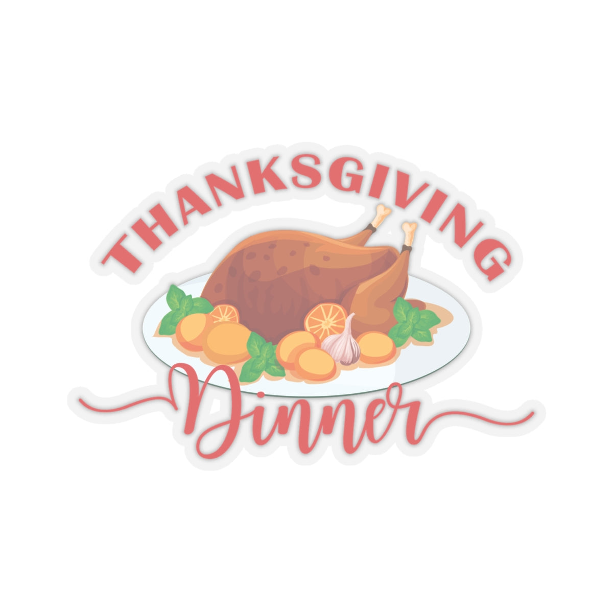 Kiss-Cut Stickers -Thanksgiving Dinner