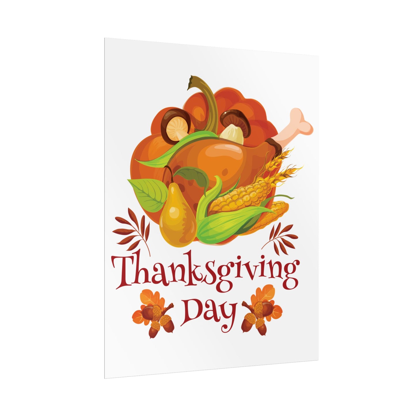 Rolled Poster -Thanksgiving Day - Turkey
