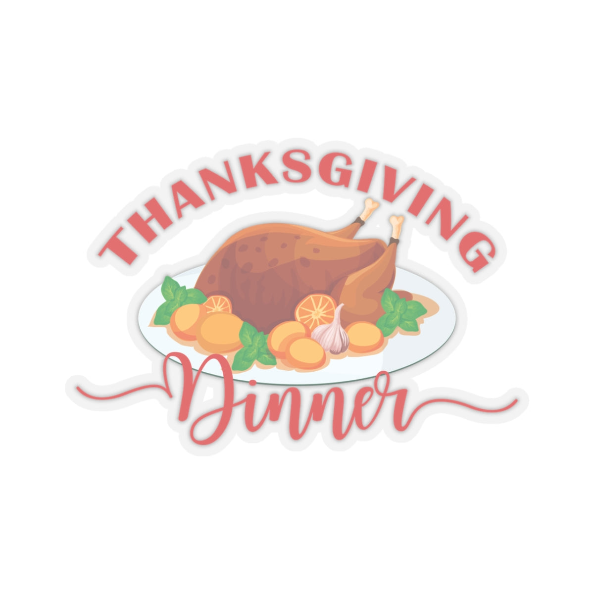 Kiss-Cut Stickers -Thanksgiving Dinner
