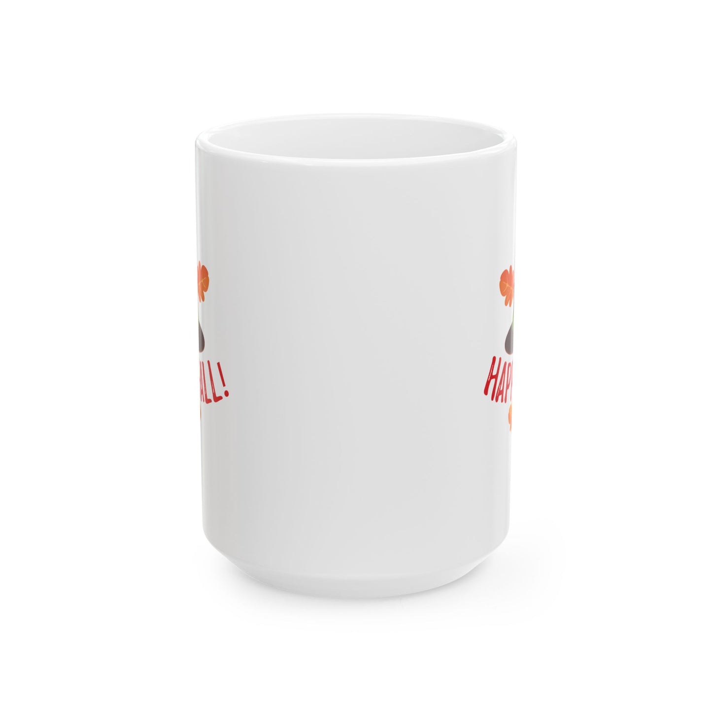 White Ceramic Mug - 11oz & 15oz -Happy Fall
