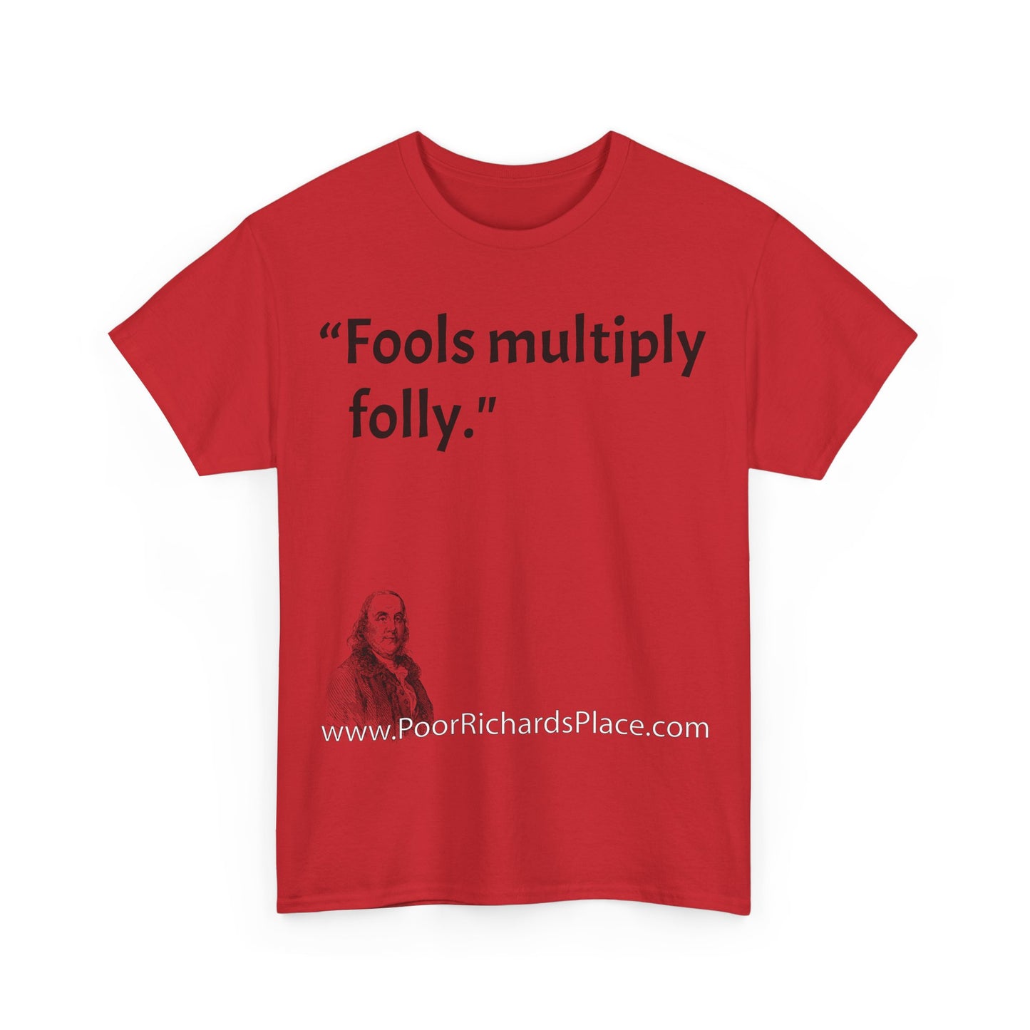 Unisex T-Shirt - Poor Richard Says Fools multiply folly