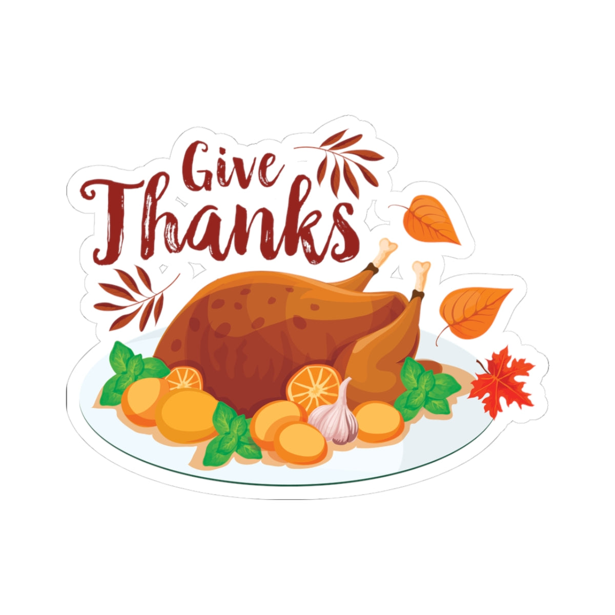 Kiss-Cut Stickers -Give Thanks