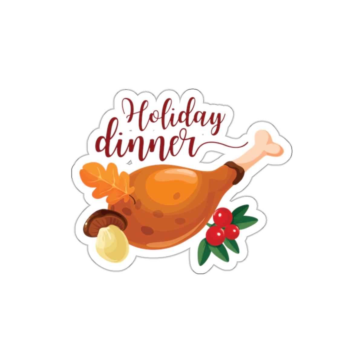 Die-Cut Stickers - Holiday Dinner