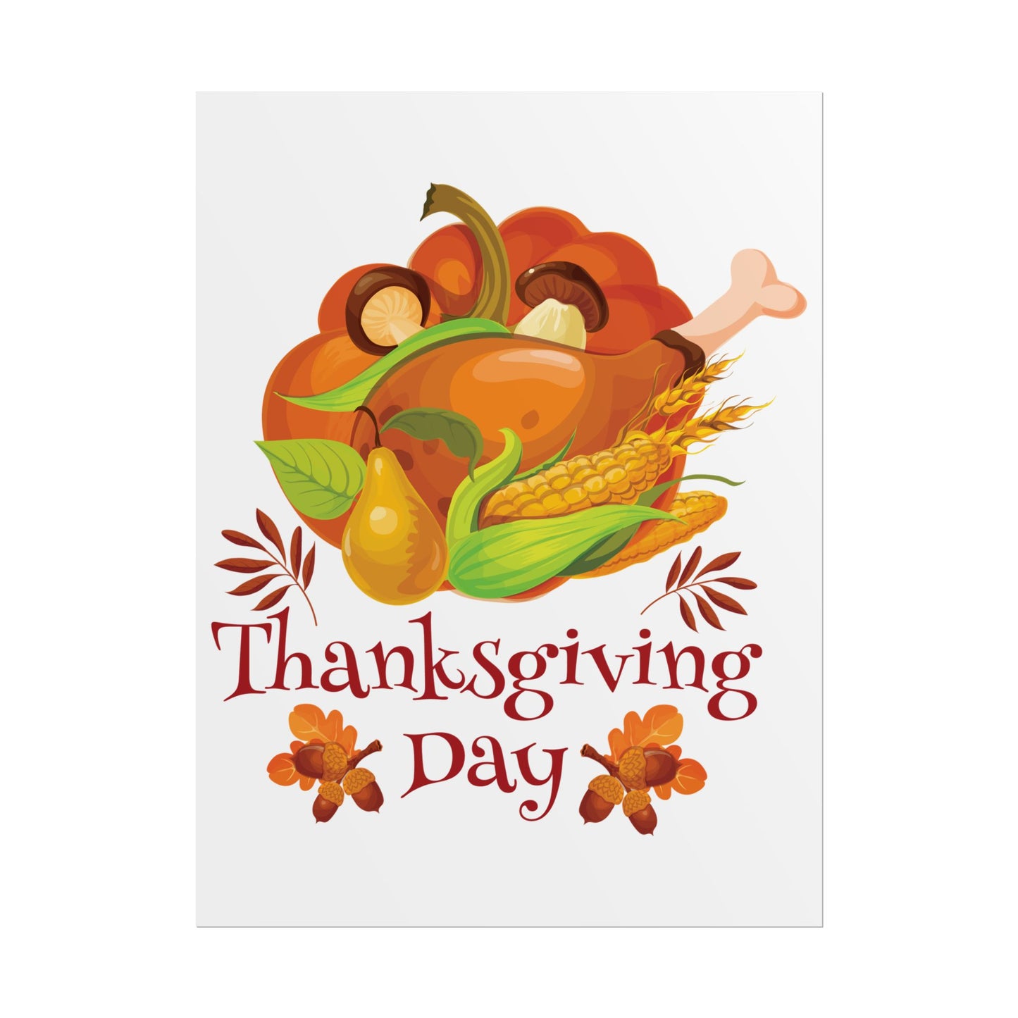 Rolled Poster -Thanksgiving Day - Turkey