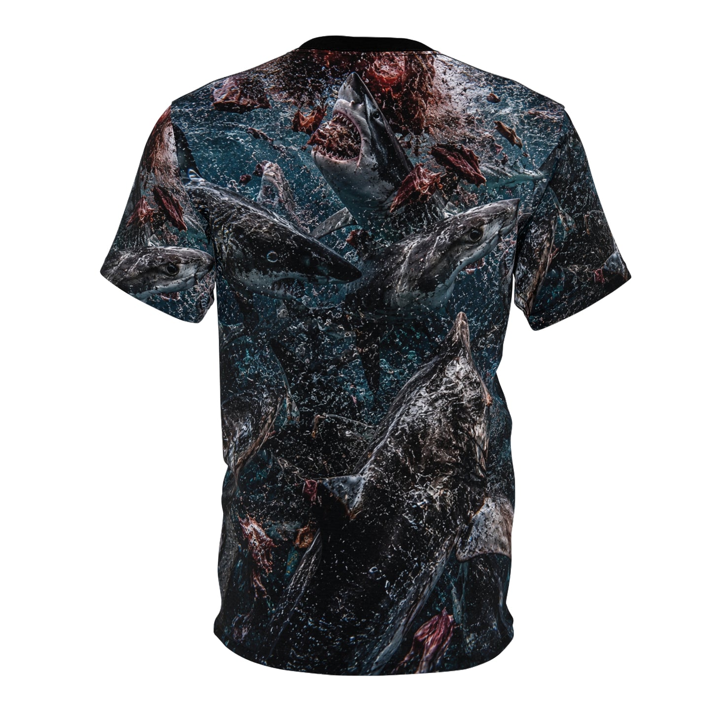 Shark Feeding Frenzy Tribute Tee — All-Over Print