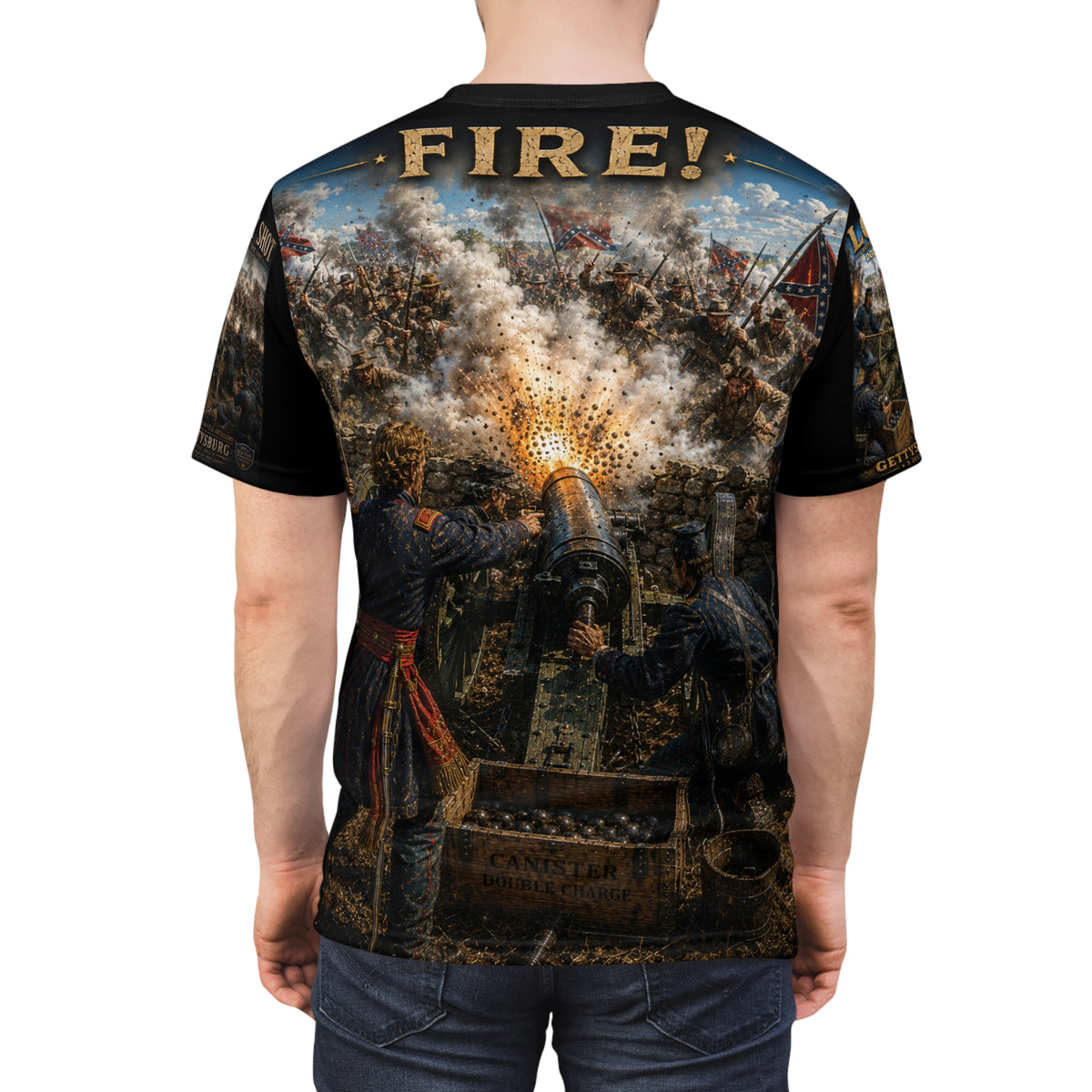 Union Battery - Lt Alonzo Cushing - 3 July 1963 Tribute Tee - Gettysburg, PA, "The Defense That Saved the Union"
