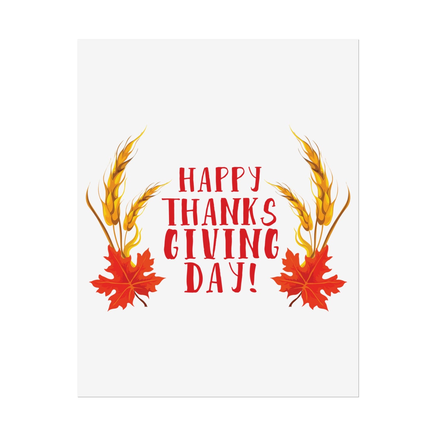 Rolled Poster -Happy Thanksgiving Day