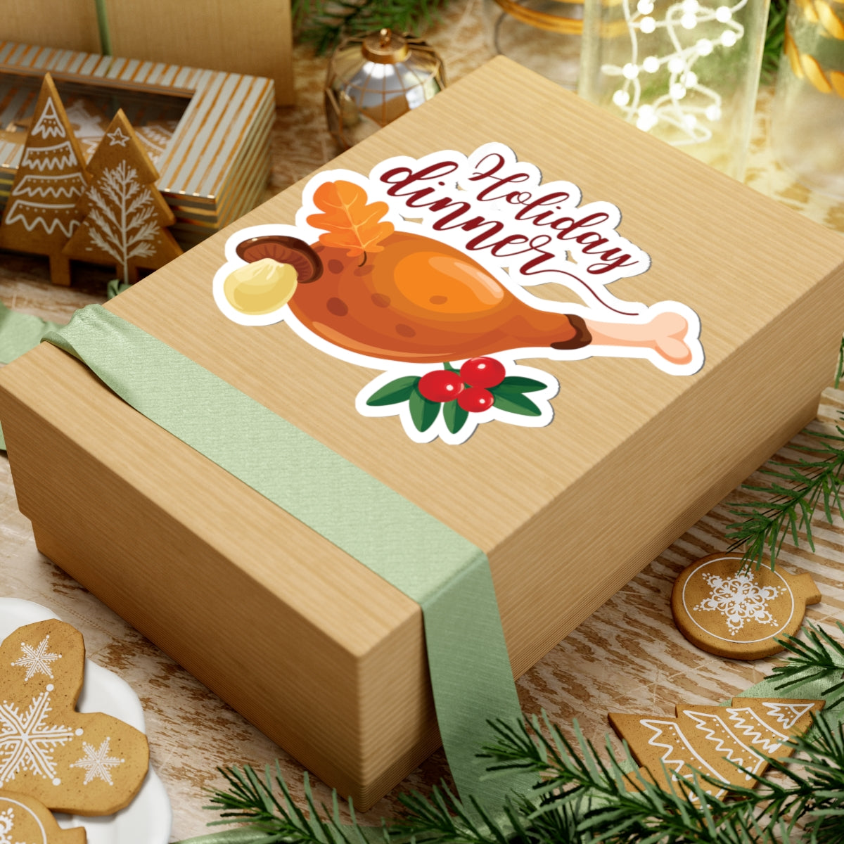 Kiss-Cut Stickers - Holiday Dinner