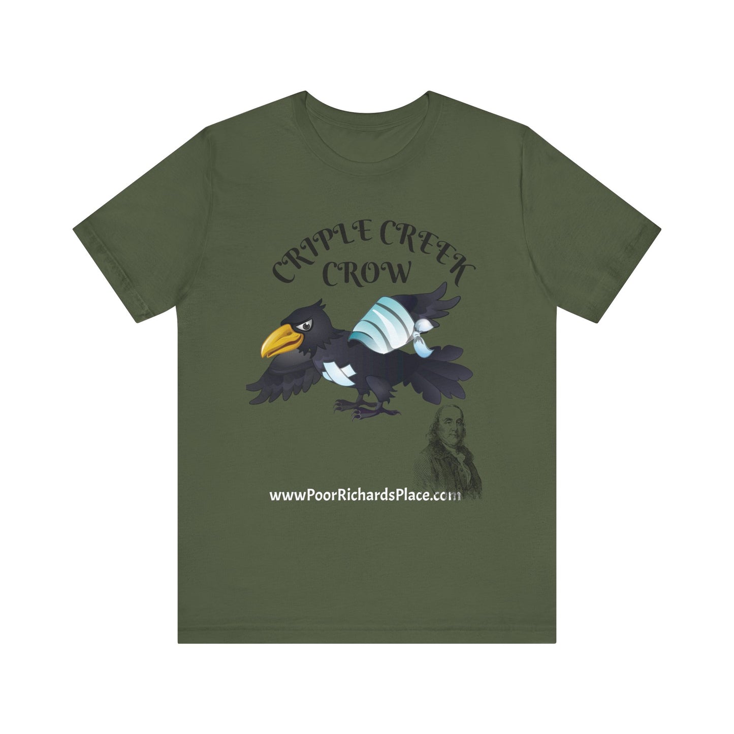 Unisex Jersey Short Sleeve Tee - Criple Creek Crow - www.poorrichardsplace.com