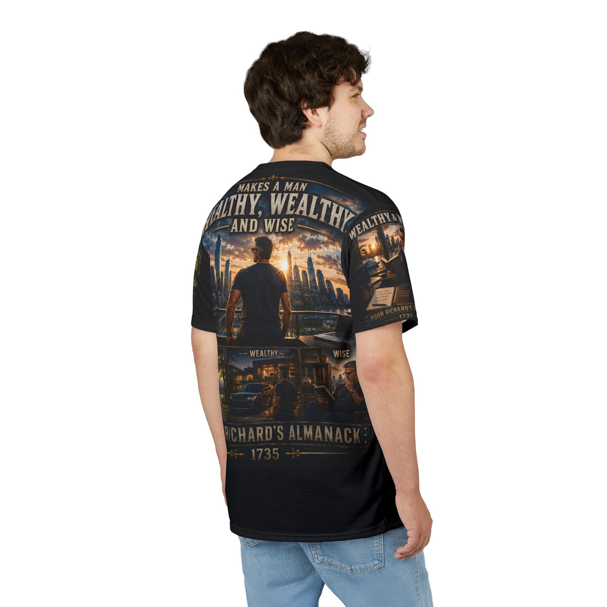 Benjamin Franklin "Early to Bed, Early to Rise" - Modern Version Tribute Tee