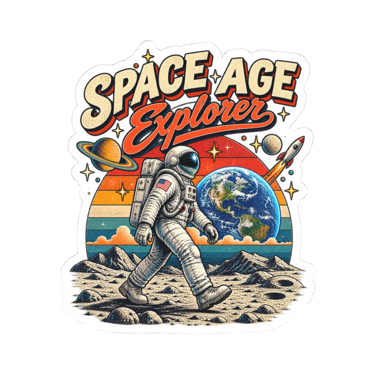 Kiss-Cut Stickers - Space Age Explorer