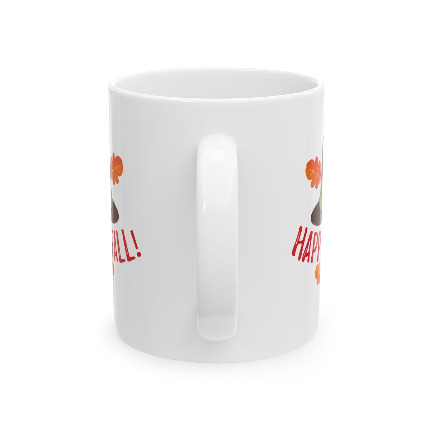 White Ceramic Mug - 11oz & 15oz -Happy Fall