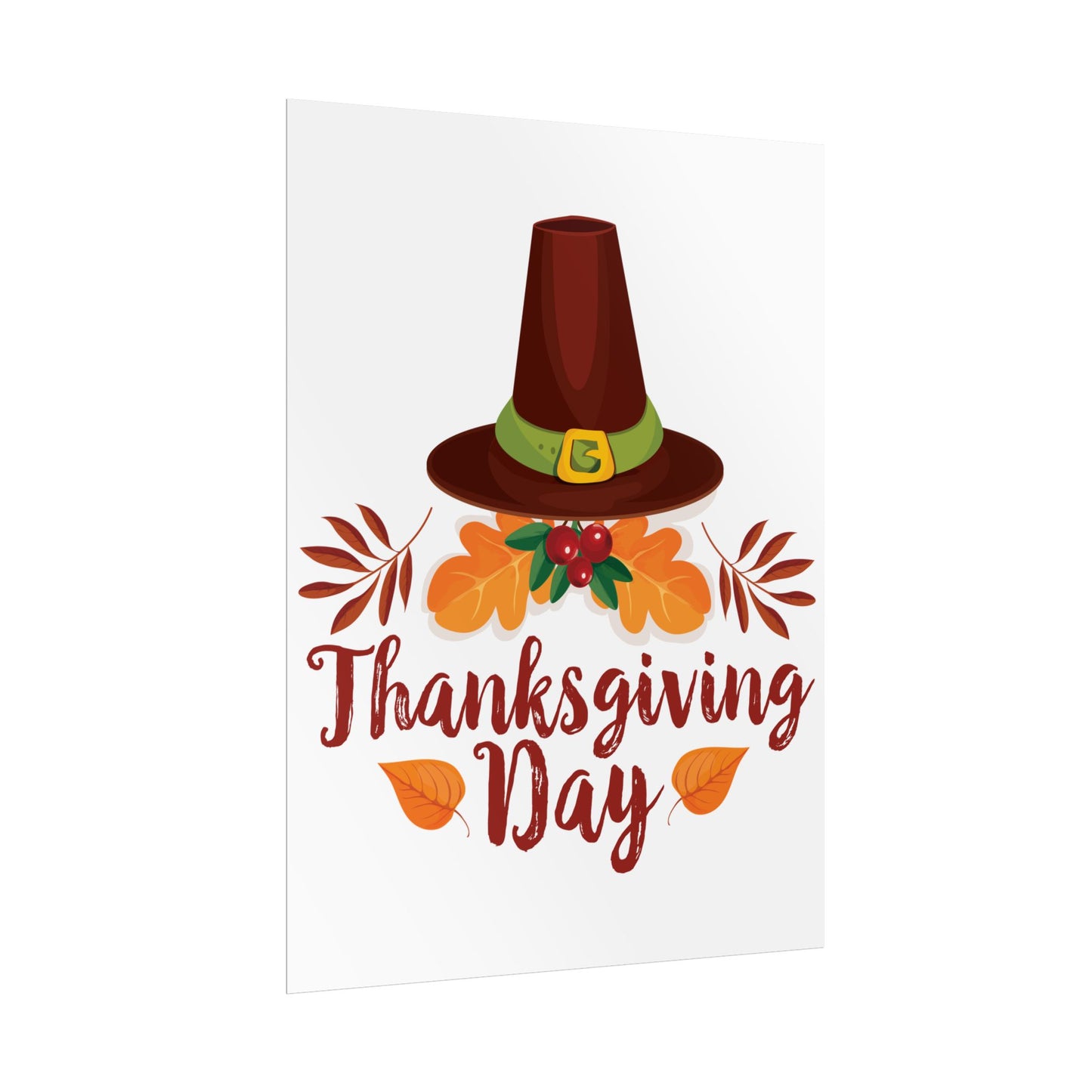 Rolled Poster -Thanksgiving Day - Happy Thanksgiving Day