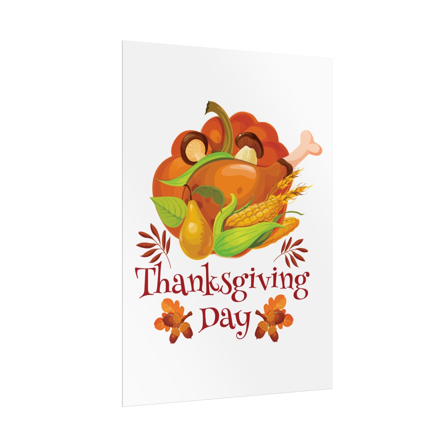 Rolled Poster -Thanksgiving Day - Turkey