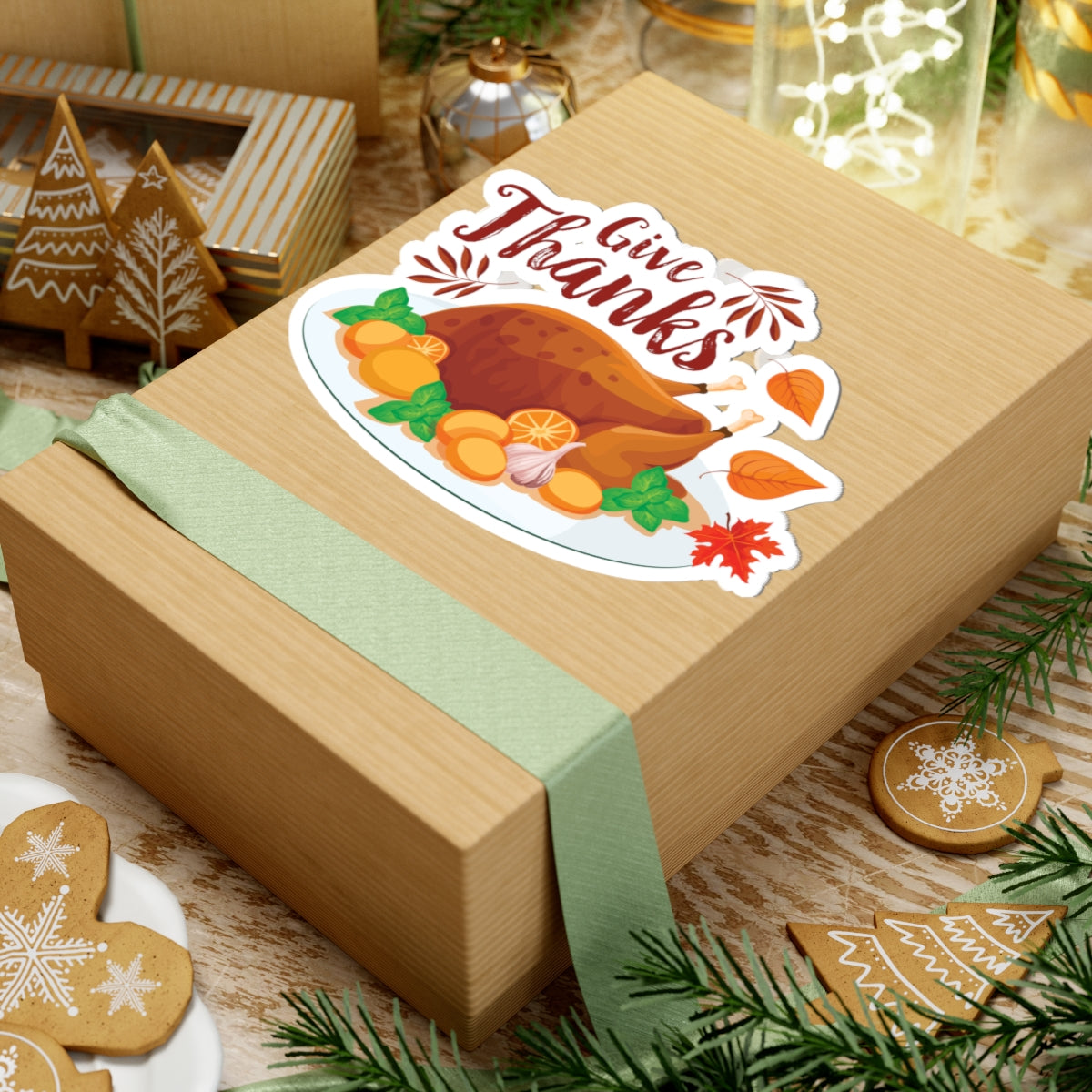 Kiss-Cut Stickers -Give Thanks