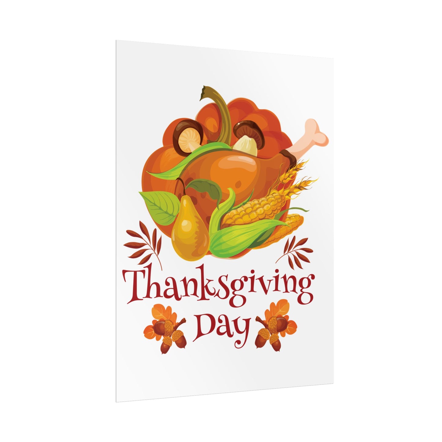 Rolled Poster -Thanksgiving Day - Turkey