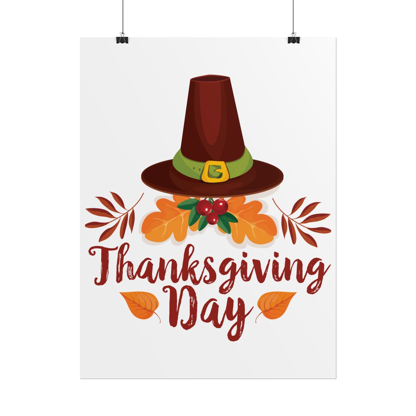 Rolled Poster -Thanksgiving Day - Happy Thanksgiving Day