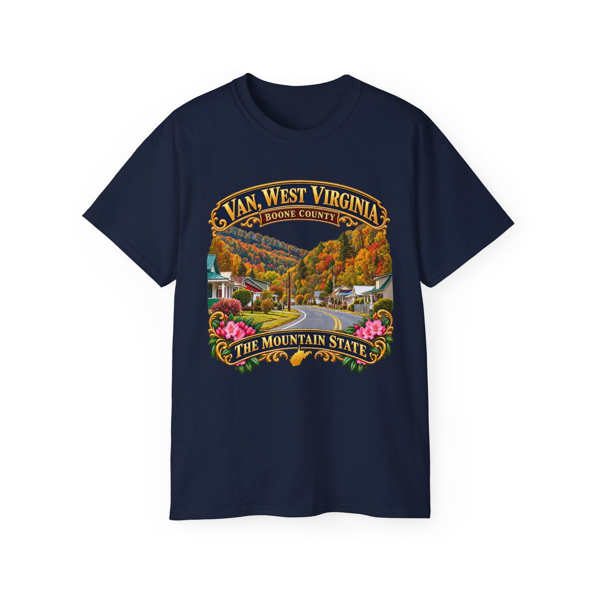 Unisex Ultra Cotton Tee - Van, West Virginia - Boone County - The Mountain State - 3D Transparent