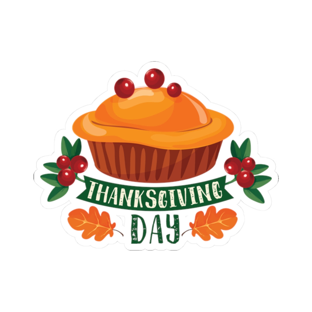 Kiss-Cut Stickers - Thanksgiving Day - Pie
